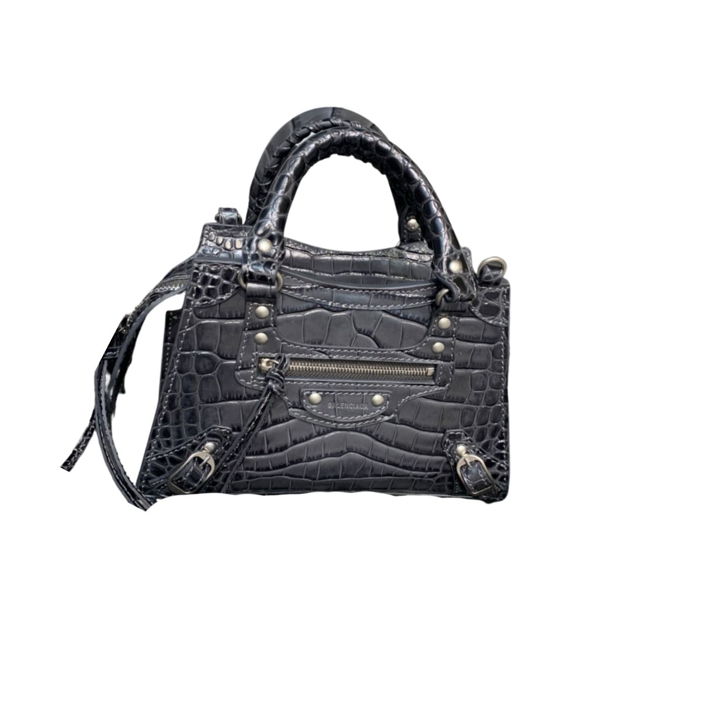 Ba1en*iaga Neo Classic Mini Handbag Black/Burgundy For Women‎ 8.6in/21.8cm