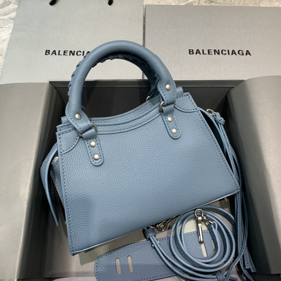 Ba1en*iaga Neo Classic Mini Handbag Black/Blue For Women‎ 8.6in/21.8cm 69806715Y471000