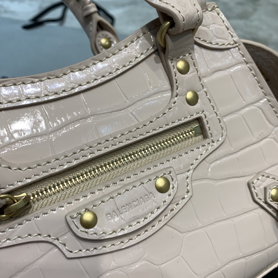Ba1en*iaga Neo Classic Mini Handbag Black/Dark Blue/Cream/Brown/Green Khaki For Women‎ 8.6in/21.8cm