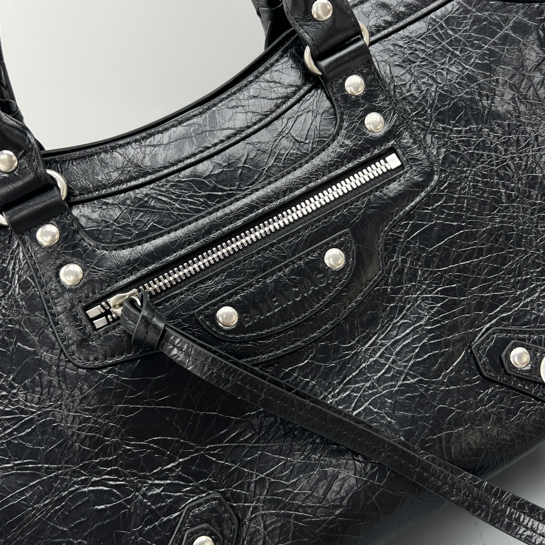 Ba1en*iaga Neo Classic Small Handbag Black For Women‎ 13in/33cm