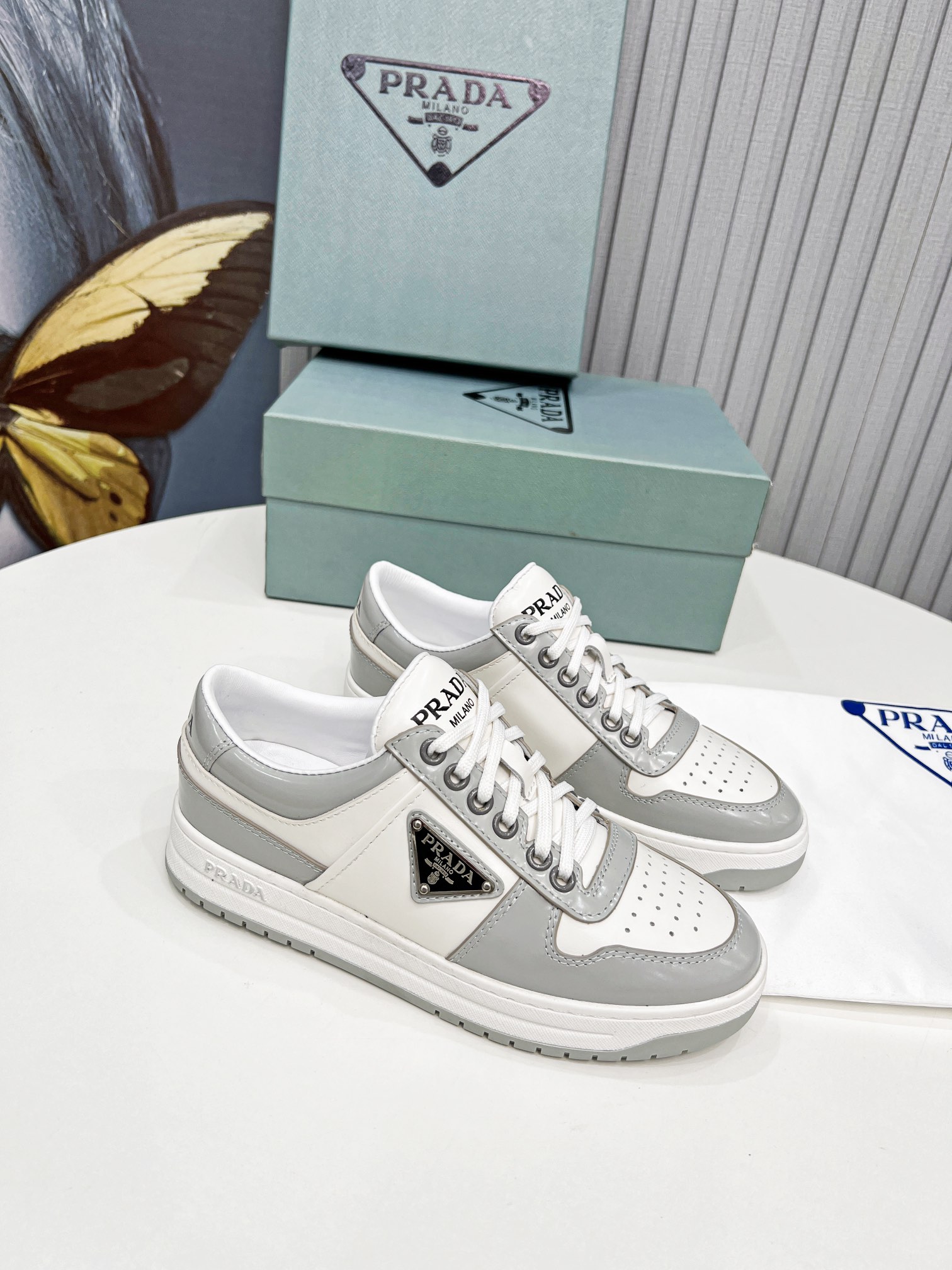 Pra*a Downtown Sneakers Grey For Women 1.2 in/ 3 cm