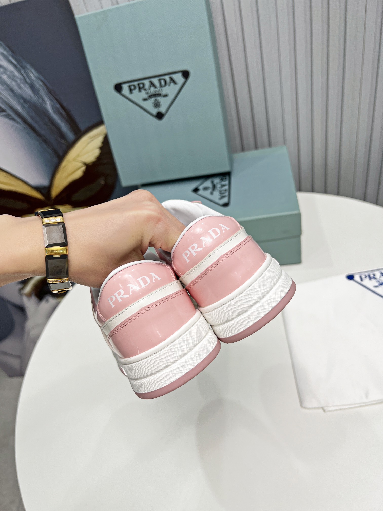 Pra*a Downtown Sneakers Pink For Women 1.2 in/ 3 cm