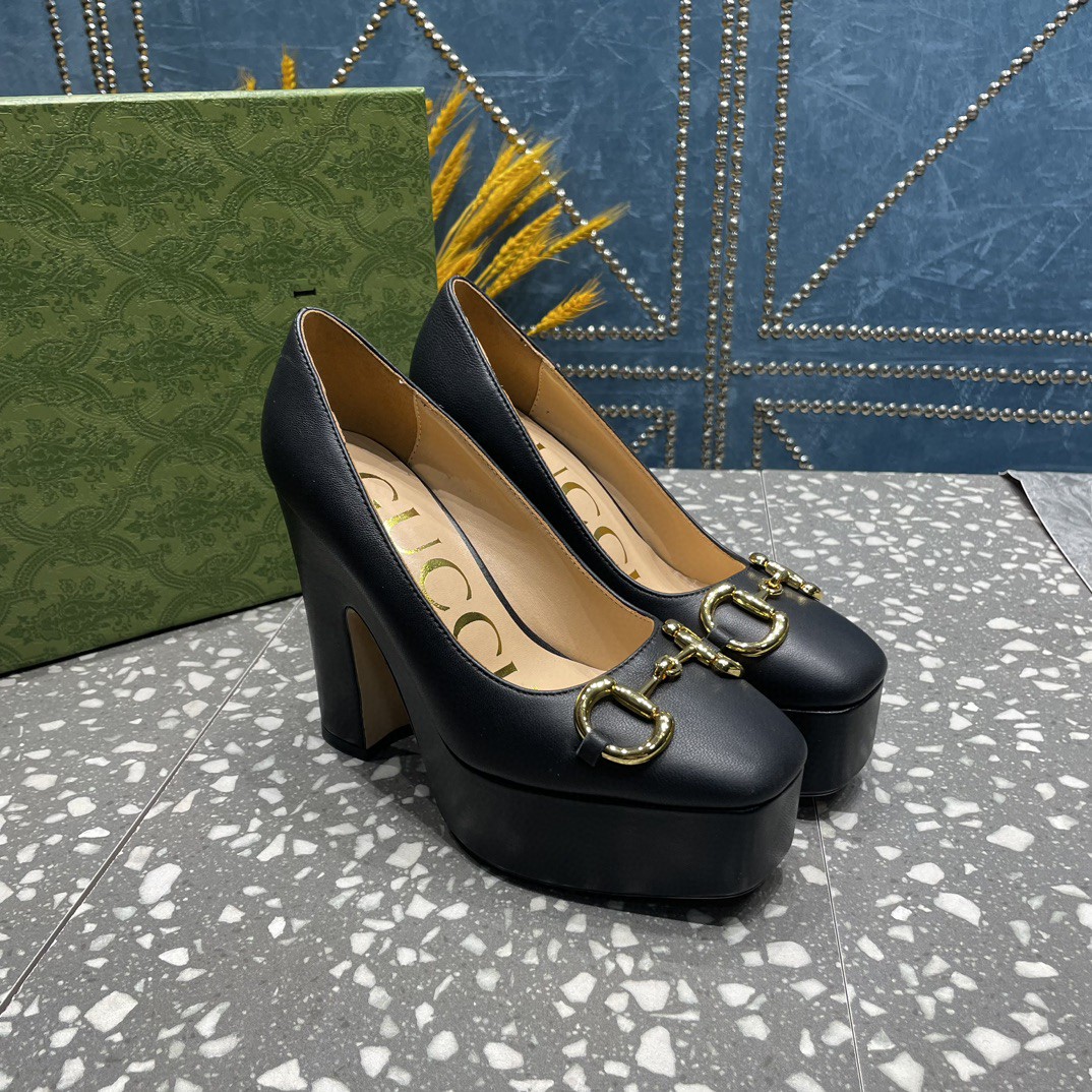 Gvc*1 High Heel Pump With Horsebit Black For Women