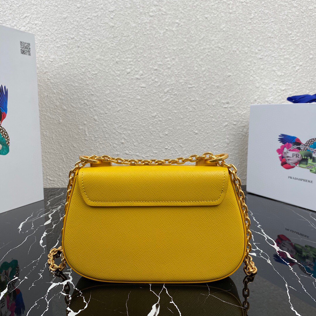 Pra*a Shoulder Bag Pink/Yellow/Blue For Women 8.6 in / 22 cm