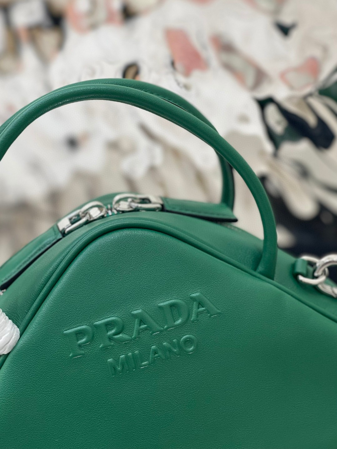 Pra*a Triangle Bag Yellow/Green For Women 9.8 in / 25 cm 1BB082_2BYA_F0377_V_NEO