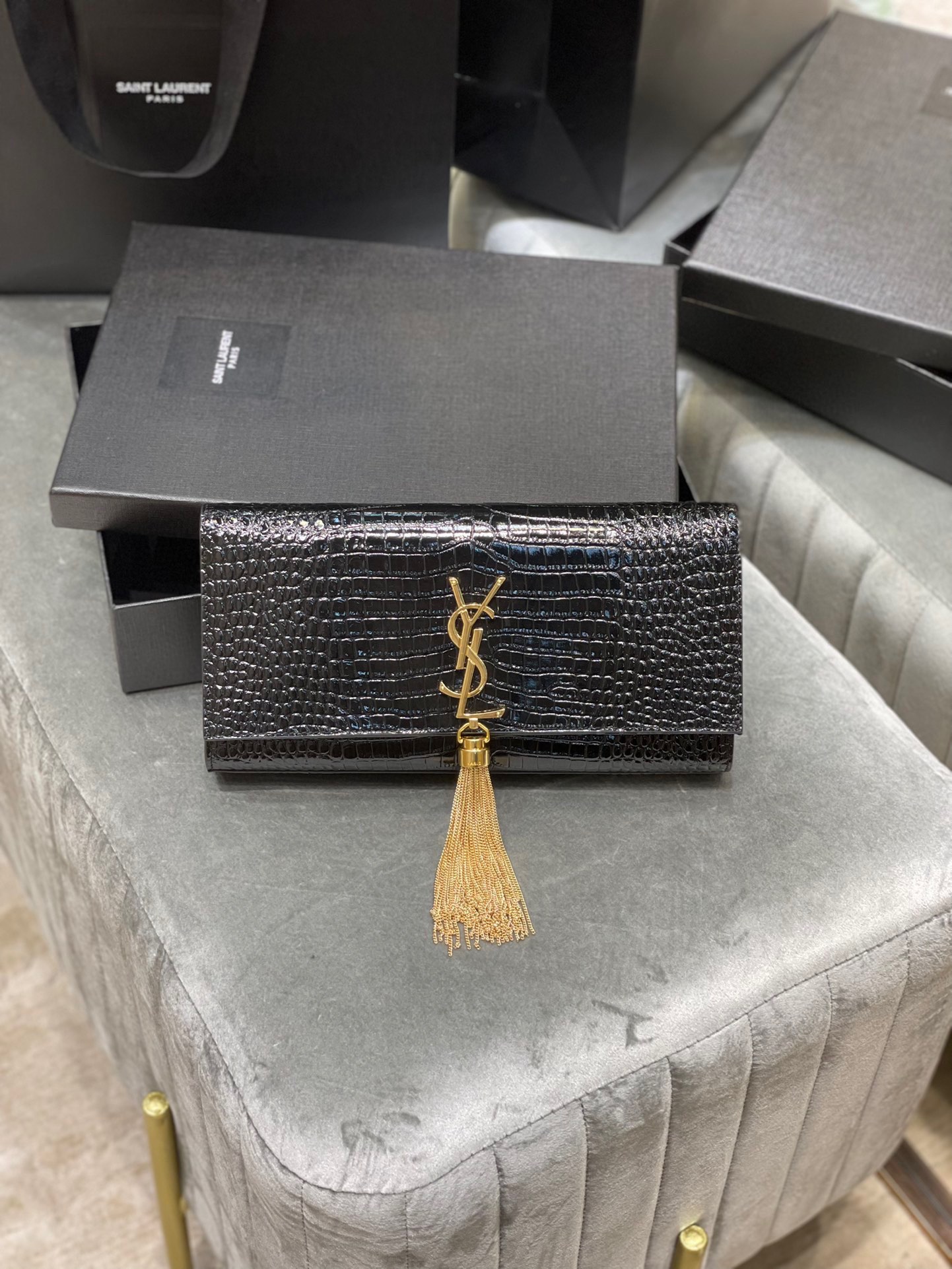 Sa1nt Lau*nt Kate 99 Chain Bag Black For Women‎ 12in/26cm