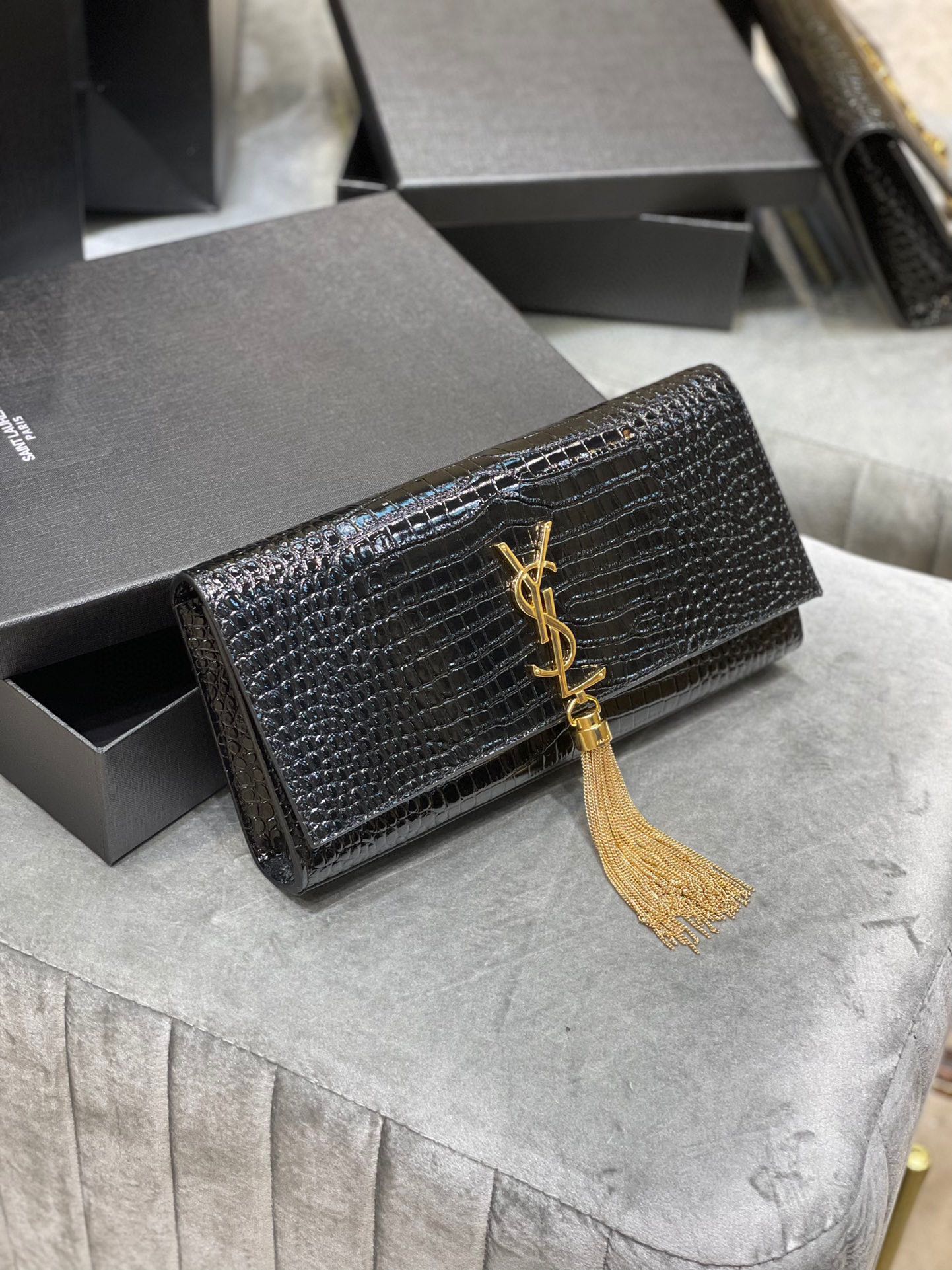 Sa1nt Lau*nt Kate 99 Chain Bag Black For Women‎ 12in/26cm