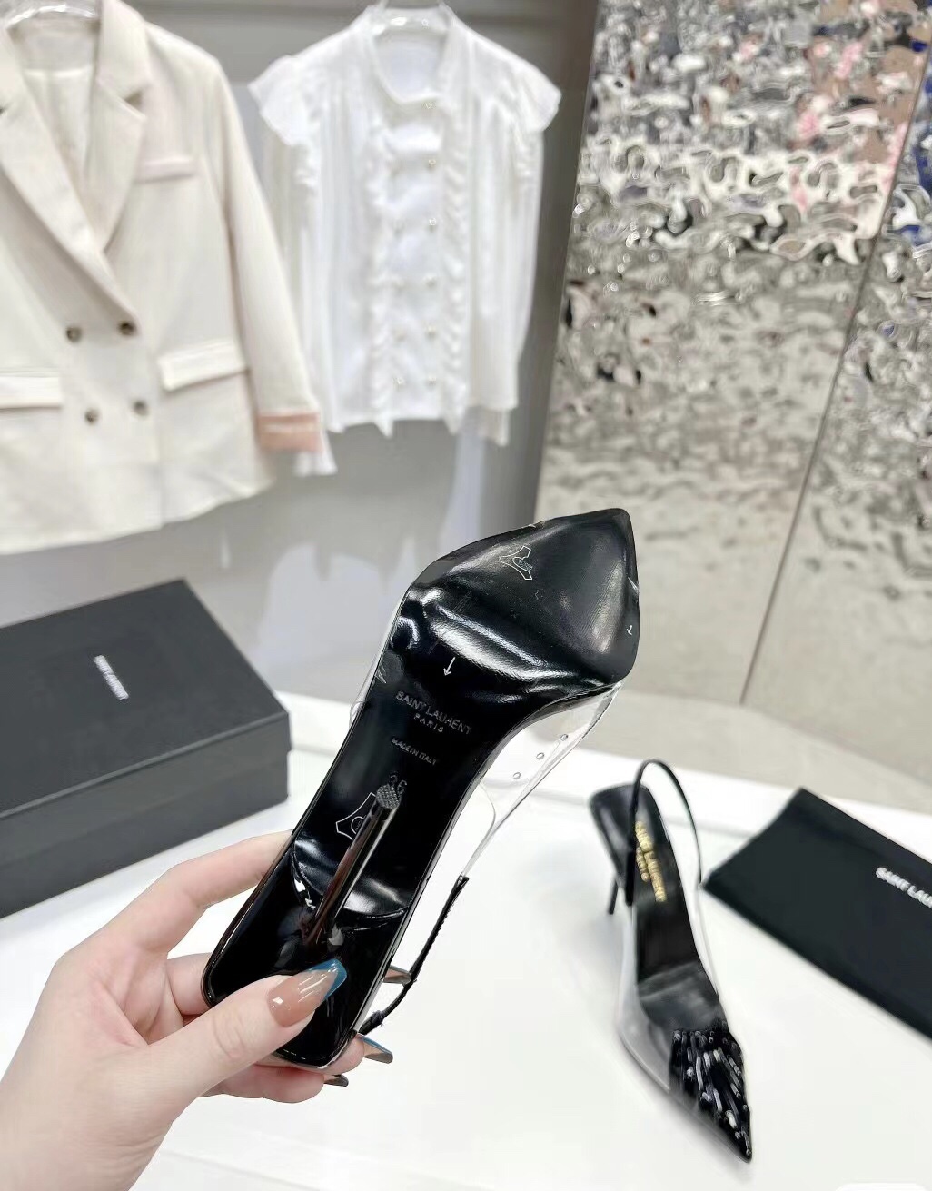 Sa1nt Lau*nt 140mm Pointed-Toe Pumps Black For Women