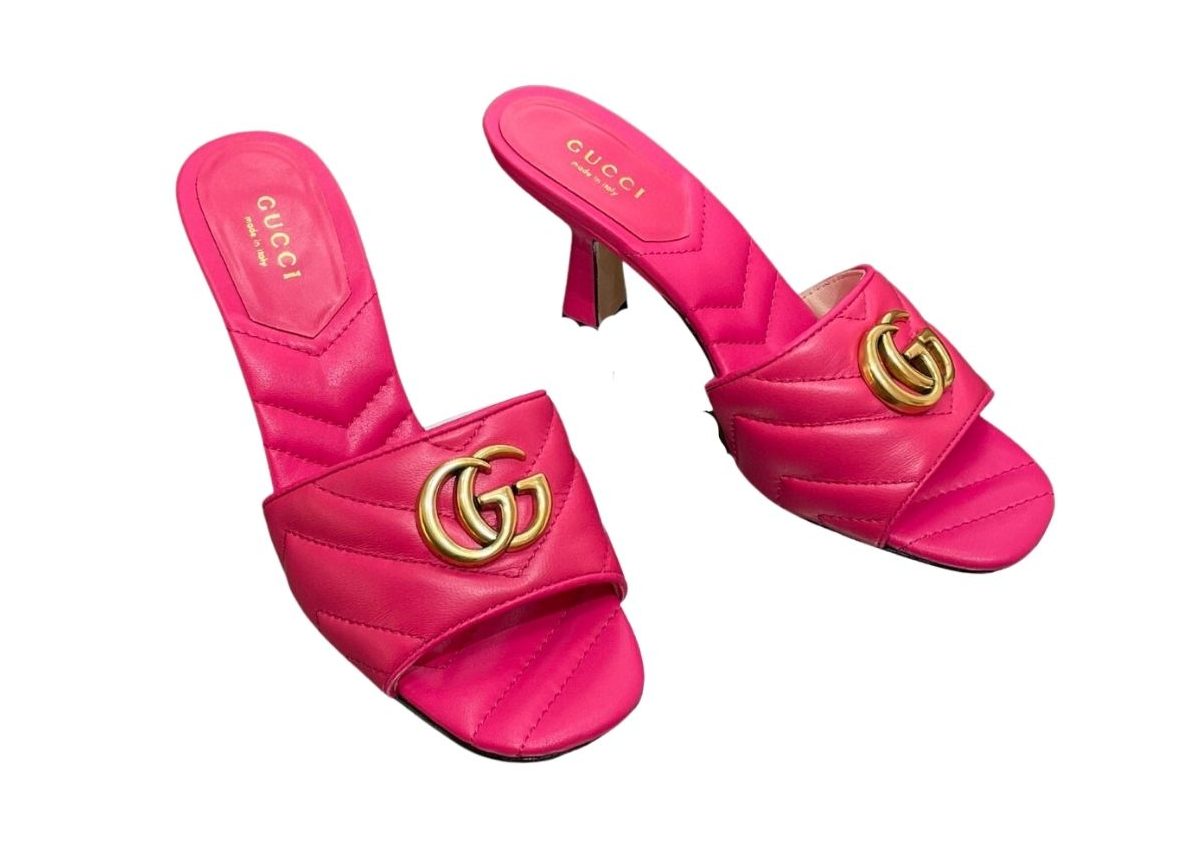 Gvc*1 Double G Slide Sandal Pink For Women 674839 BKO00 5752