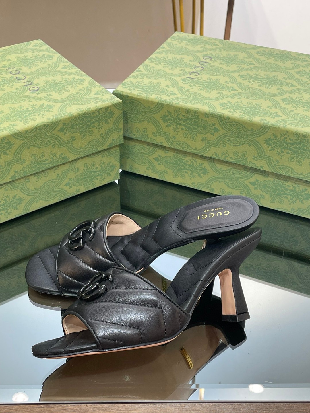 Gvc*1 Double G Slide Sandal Black For Women