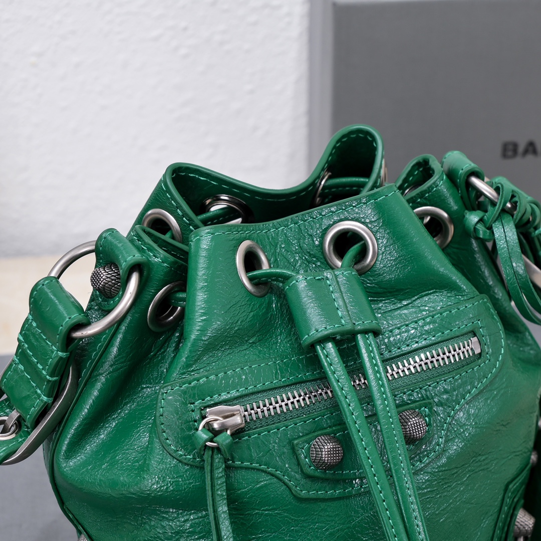 Ba1en*iaga Le Cagole Xs Bucket Bag Purple/Pink/Red/Blue/Green For Women 7.8in/20 cm