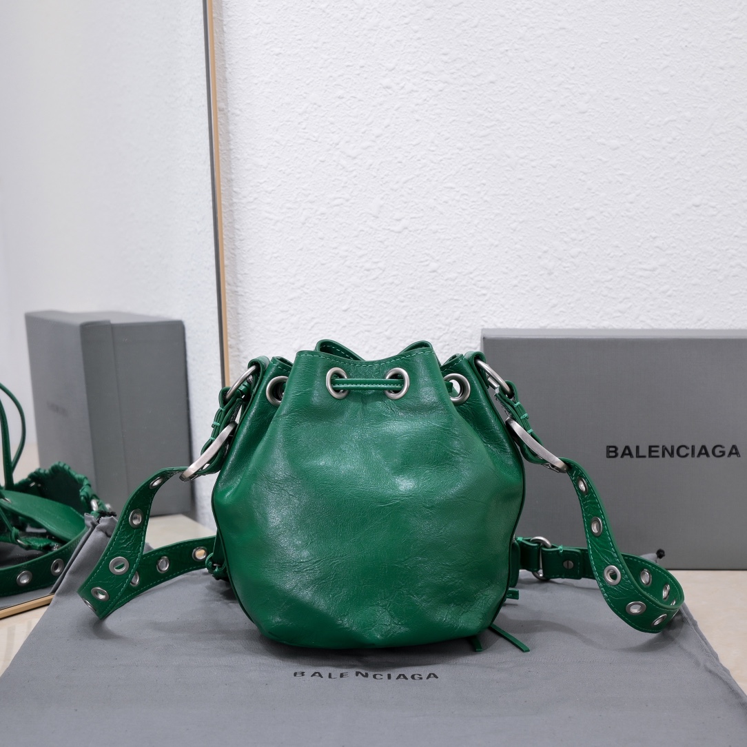 Ba1en*iaga Le Cagole Xs Bucket Bag Purple/Pink/Red/Blue/Green For Women 7.8in/20 cm