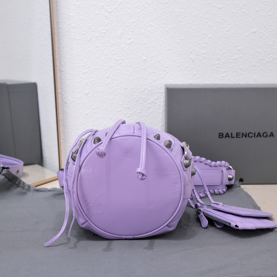 Ba1en*iaga Le Cagole Xs Bucket Bag Purple/Pink/Red/Blue/Green For Women 7.8in/20 cm