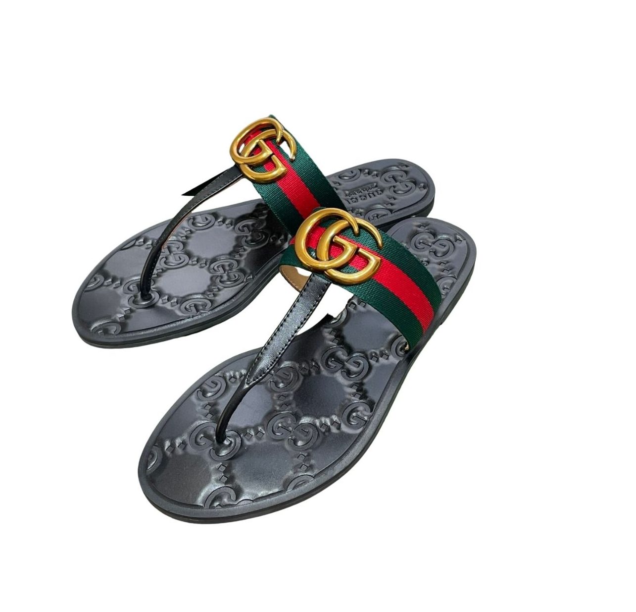 Gvc*1 Thong Sandal With Double G Green For Women ‎
