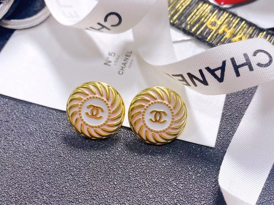 Ch**el Alphabet Earrings Gold For Women