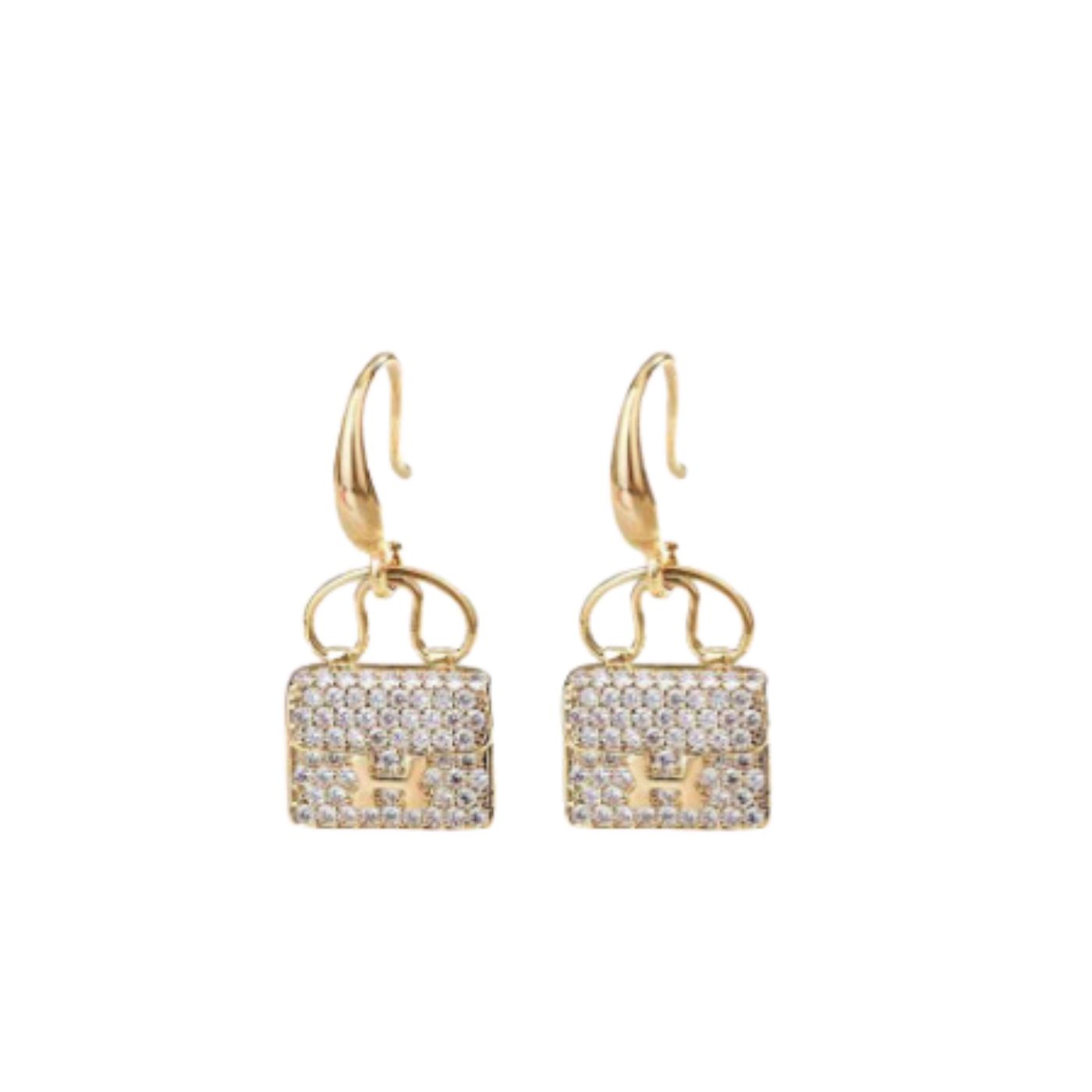 H**me5 Amulettes Constance Earrings Gold Tone For Women