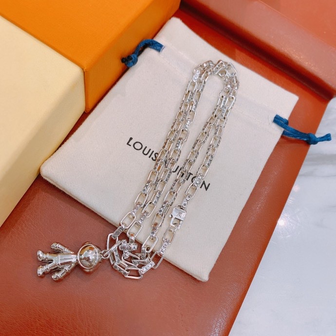 L0vis Vvtt0n Asronaut Necklace Silver For Women