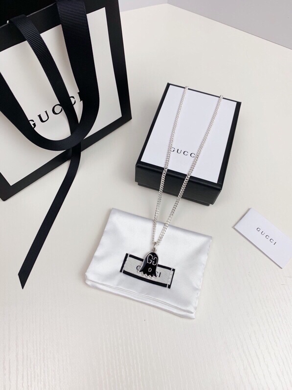 Gvc*1 Black Bell Necklace Silver Tone For Women