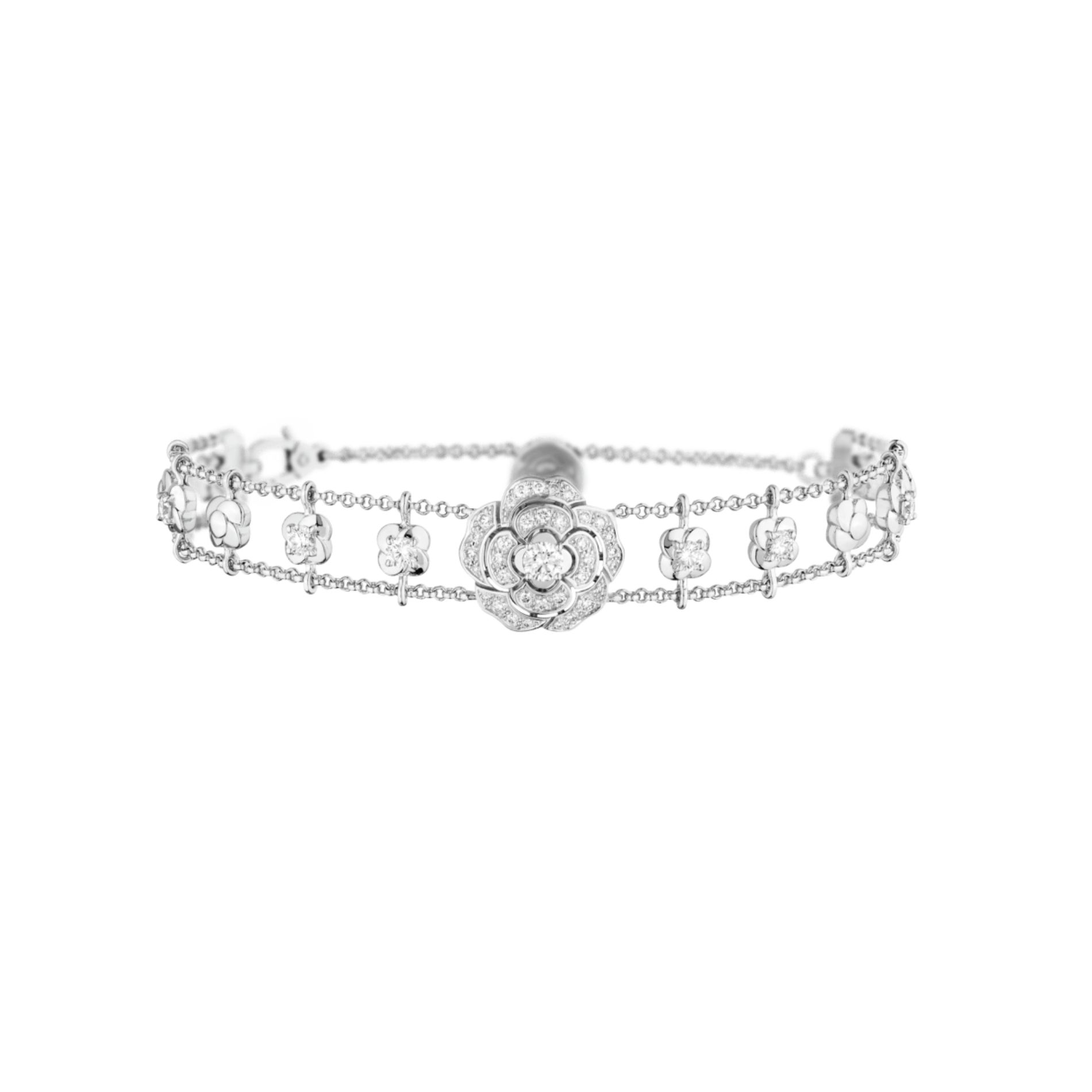 Bouton De Camélia Bracelet White Gold For Women J12065, 3599591874024