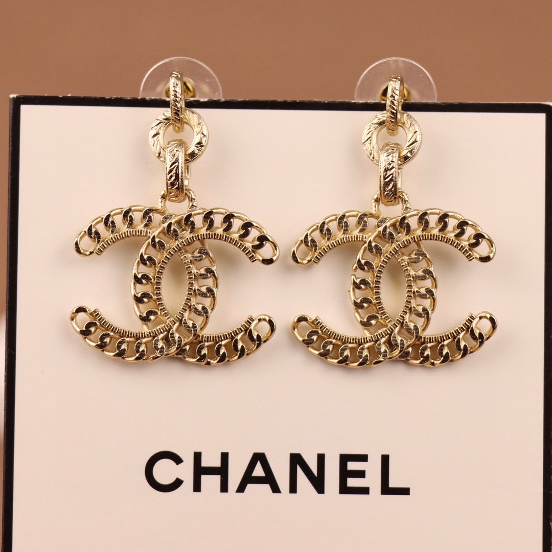 Ch**el CC Earrings Gold For Women