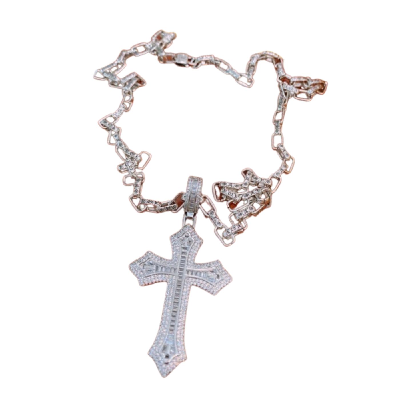 L0vis Vvtt0n Cross Necklace Silver For Women