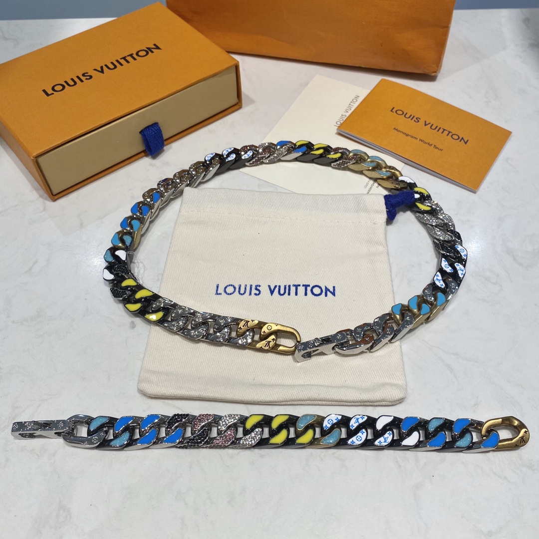 L0vis Vvtt0n Cuban Chain Bracelet Multicolor