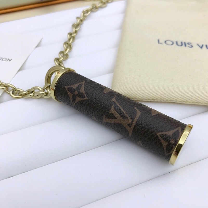 L0vis Vvtt0n Cylinder Pendant Necklace Gold Tone For Women
