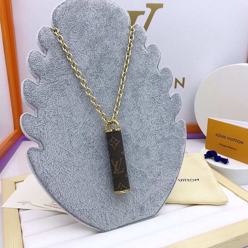L0vis Vvtt0n Cylinder Pendant Necklace Gold Tone For Women