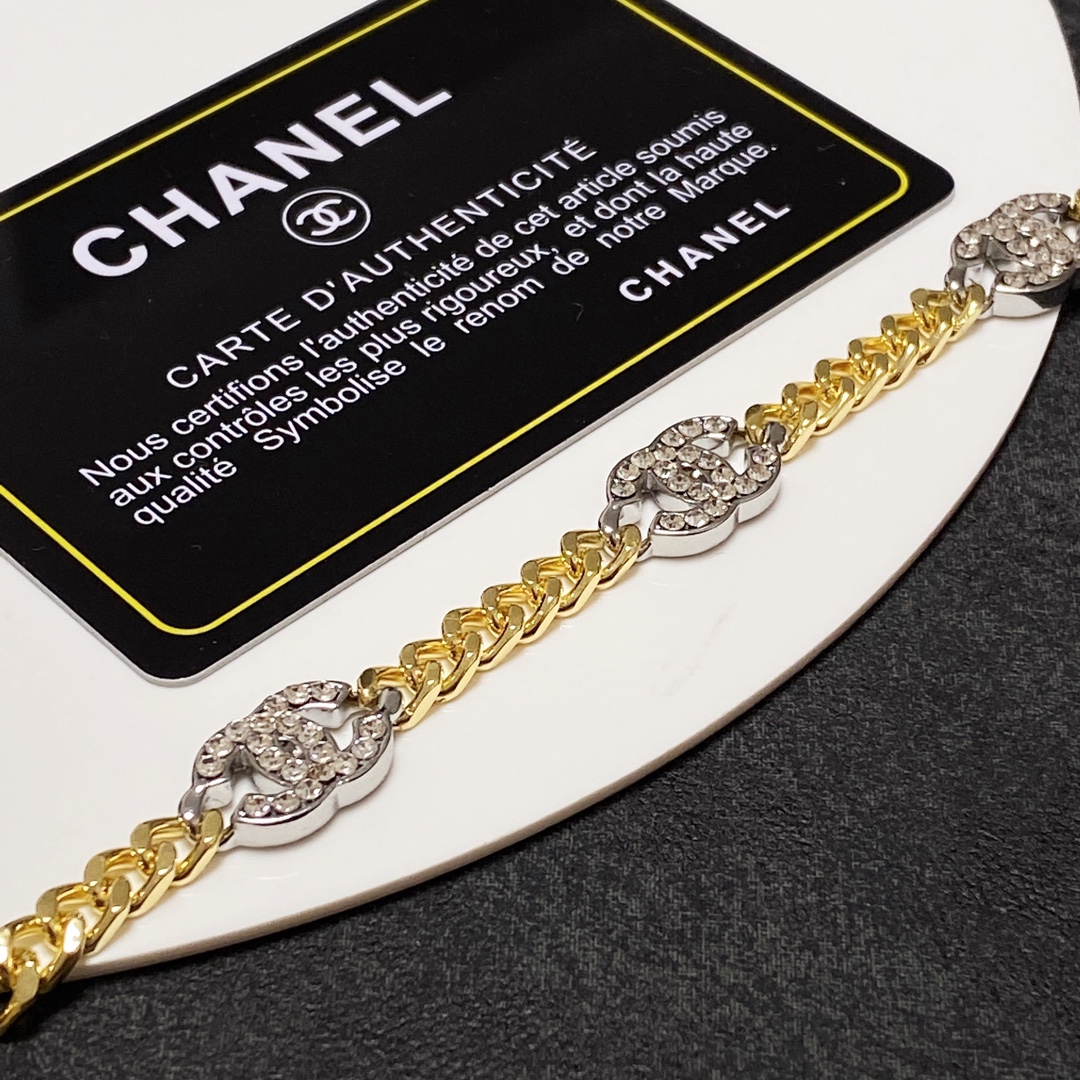 Ch**el Double C Bracelet Gold For Women