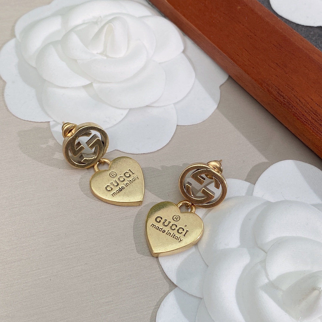 Gvc*1 Double G Earrings Gold For Women