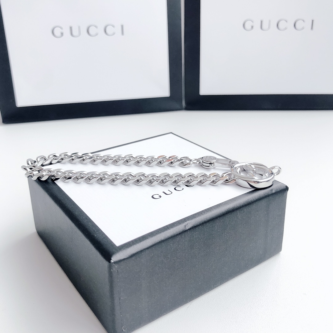 Gvc*1 Double G Flat Bracelet Silver For Women
