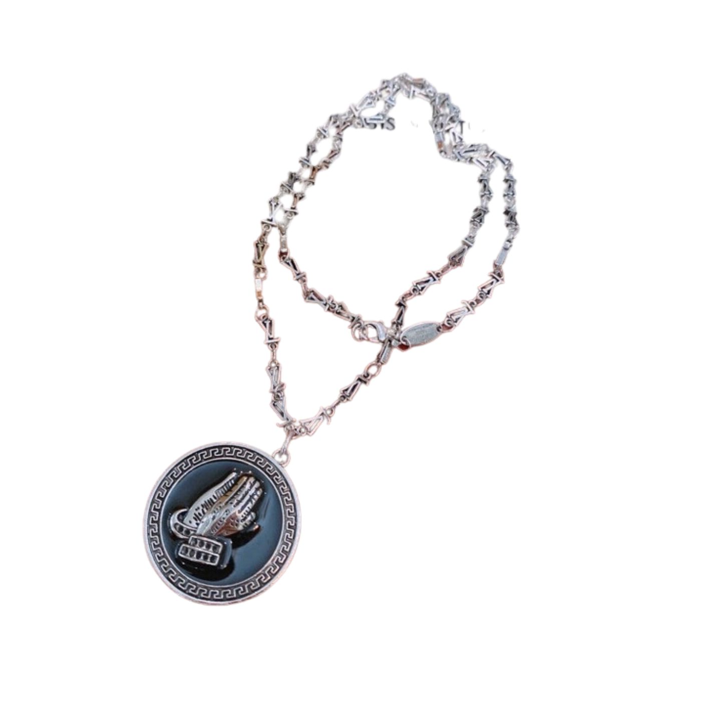 L0vis Vvtt0n LV Letter Necklace Silver For Women