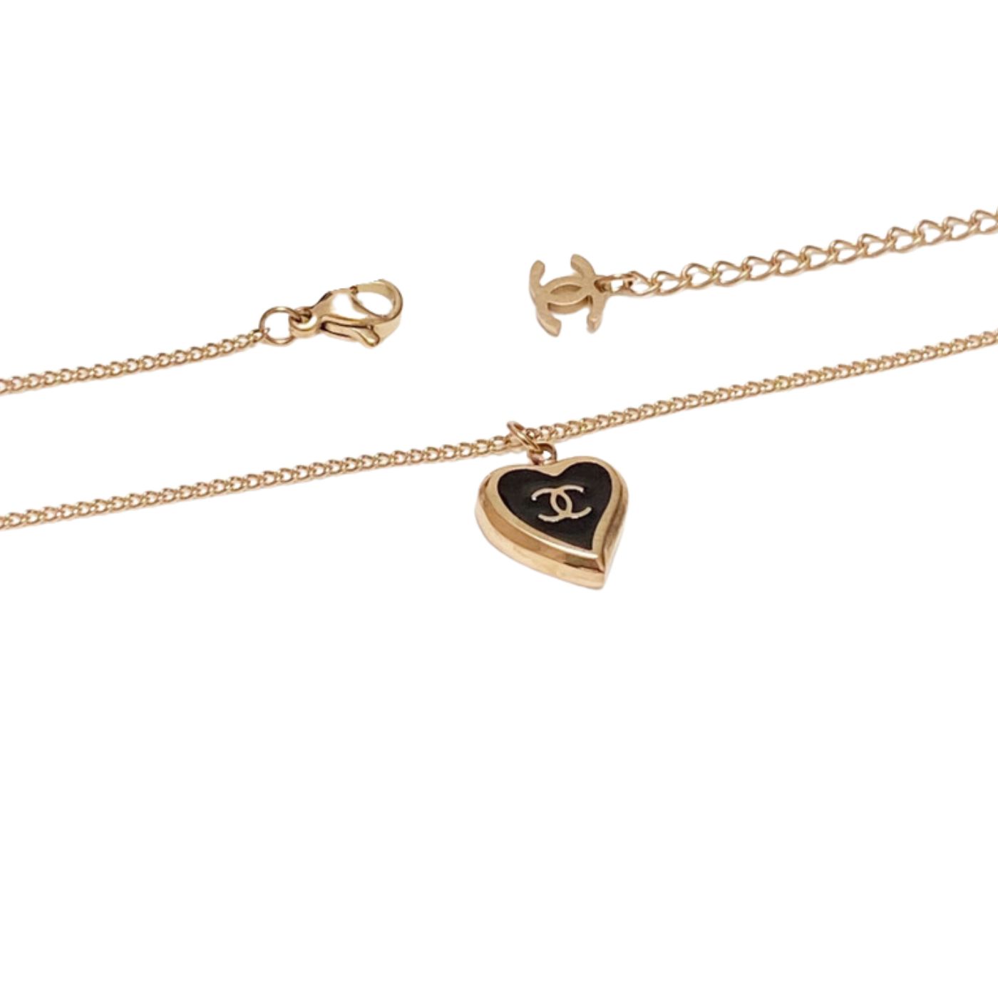 Ch**el Love Peach Necklace Black For Women