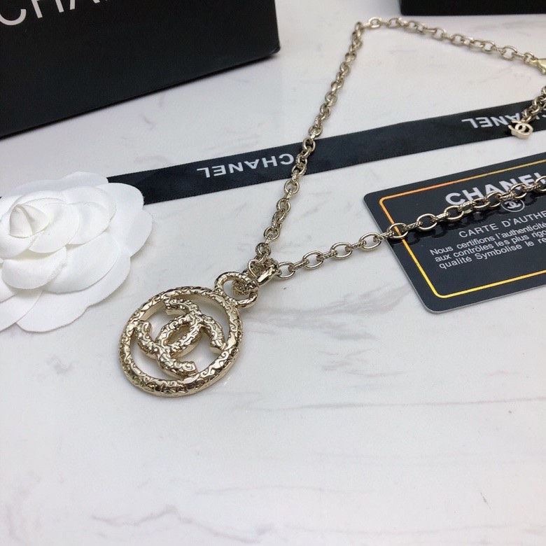 Ch**el Medieval Double C Necklace Gold For Women