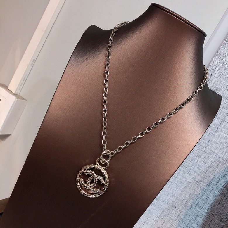 Ch**el Medieval Double C Necklace Gold For Women