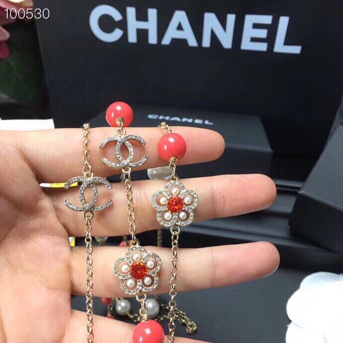 Ch**el Necklace Red For Women
