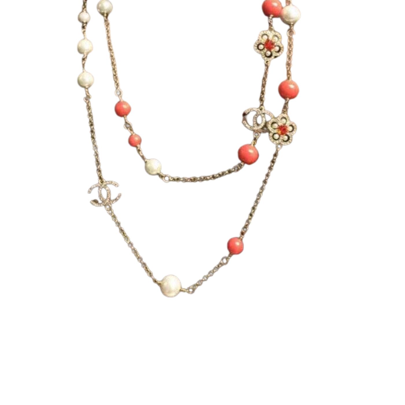 Ch**el Necklace Red For Women