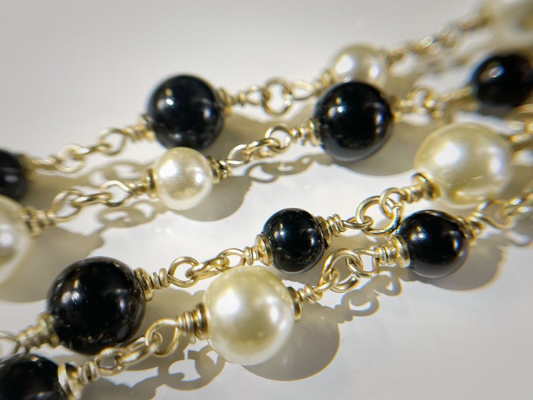 Ch**el Pearl Necklace Gold For Women