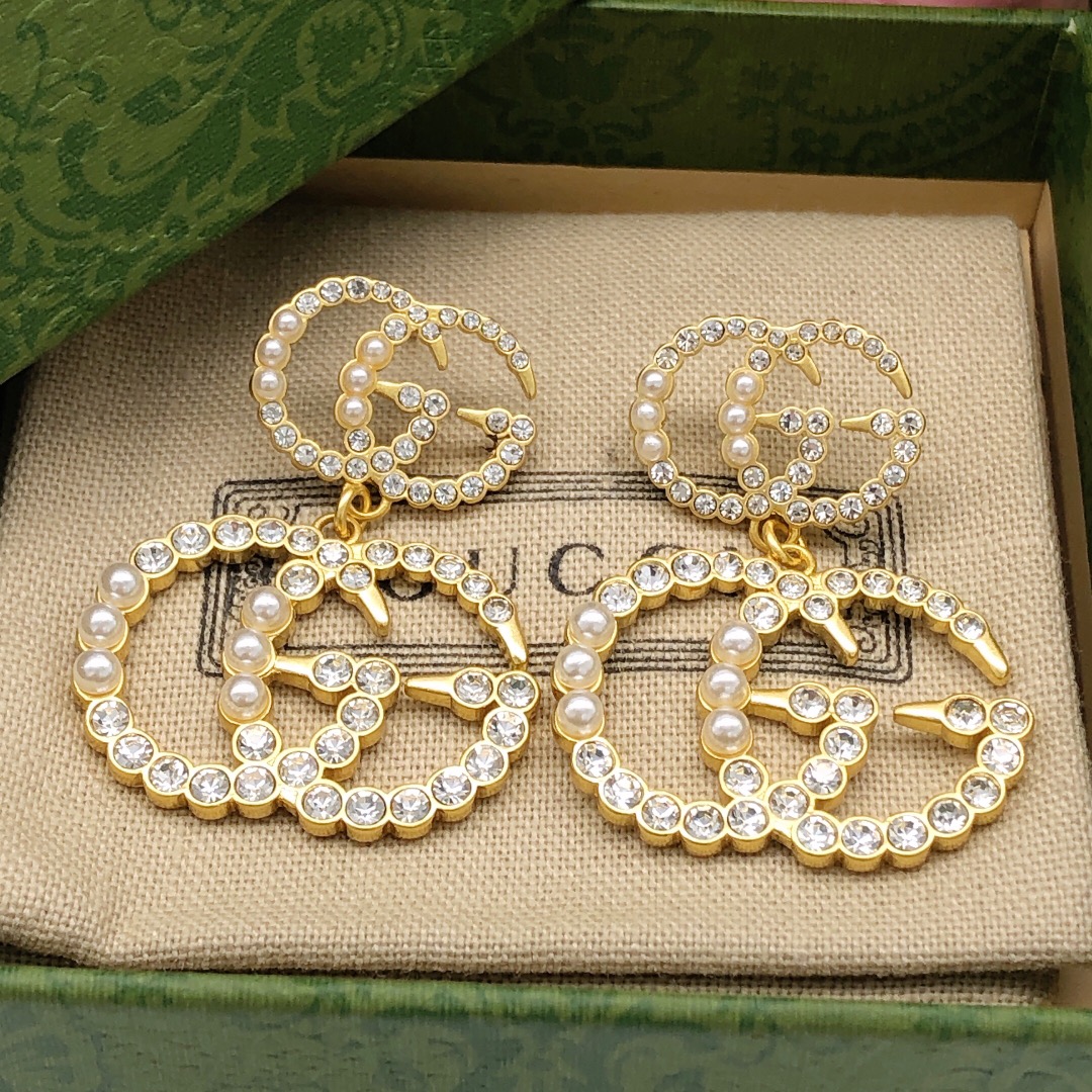 Gvc*1 Pearl Stud Earrings Gold For Women