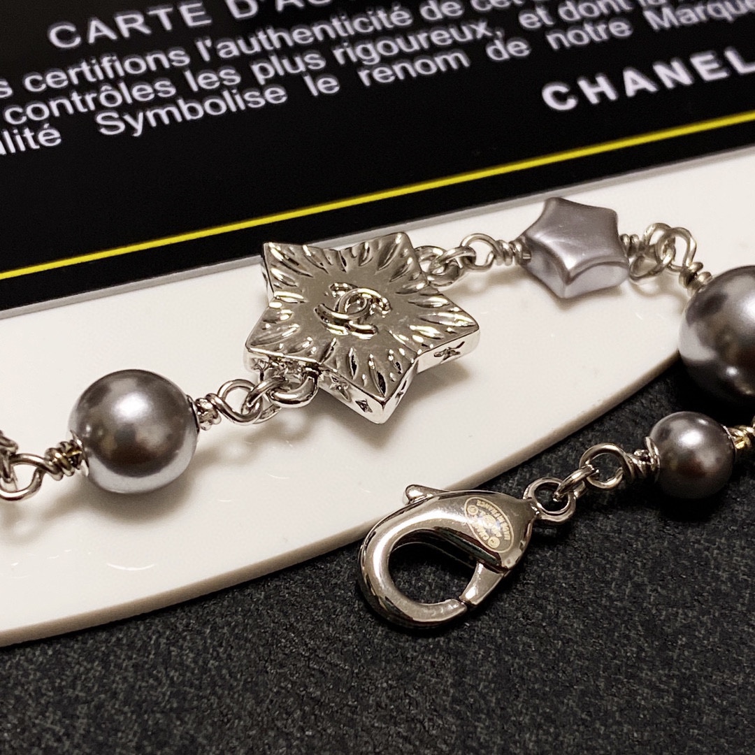Ch**el Pentagram Bracelet Silver For Women