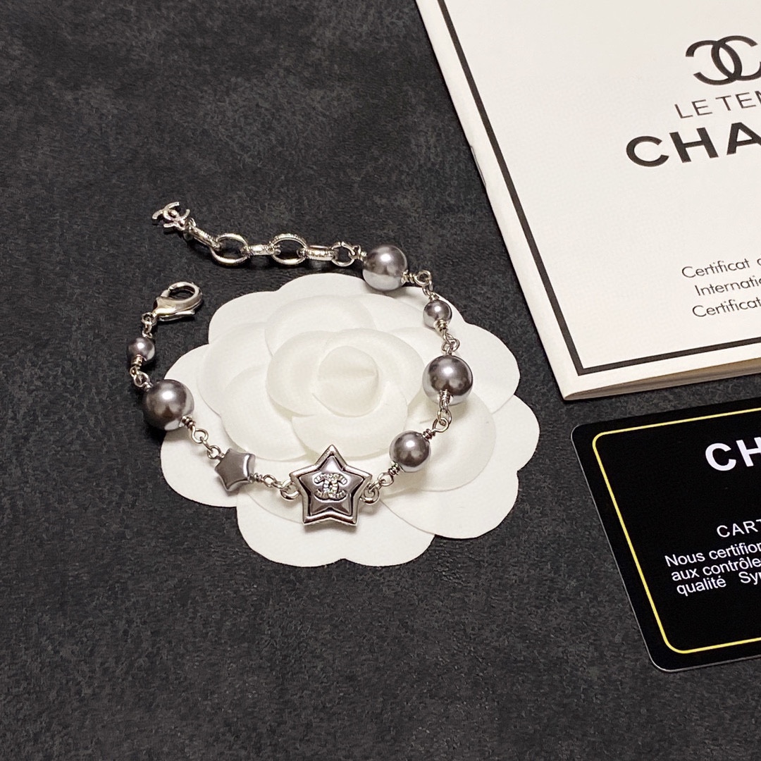 Ch**el Pentagram Bracelet Silver For Women