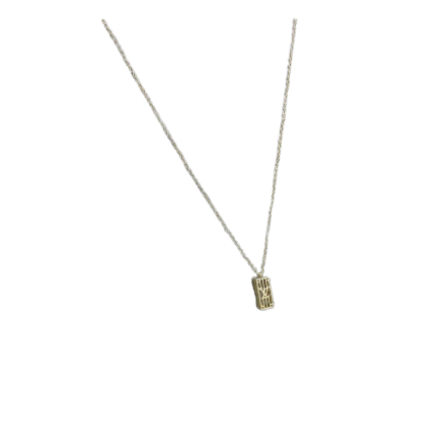 L0vis Vvtt0n Rectangular Pendant Necklace Gold Tone For Women