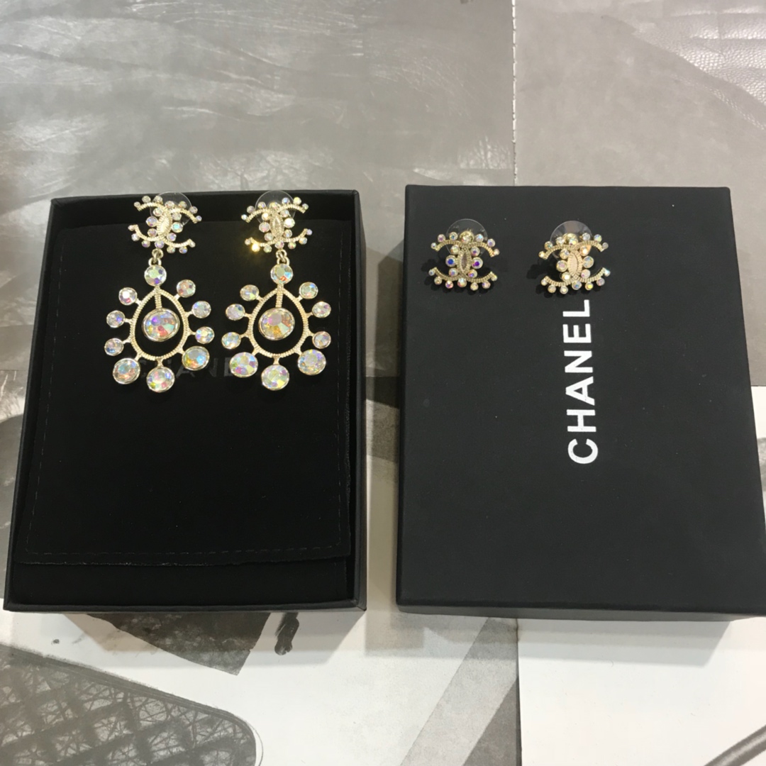 Ch**el Round Earrings Gold For Women
