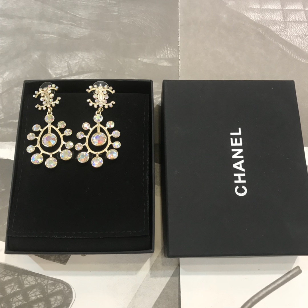 Ch**el Round Earrings Gold For Women