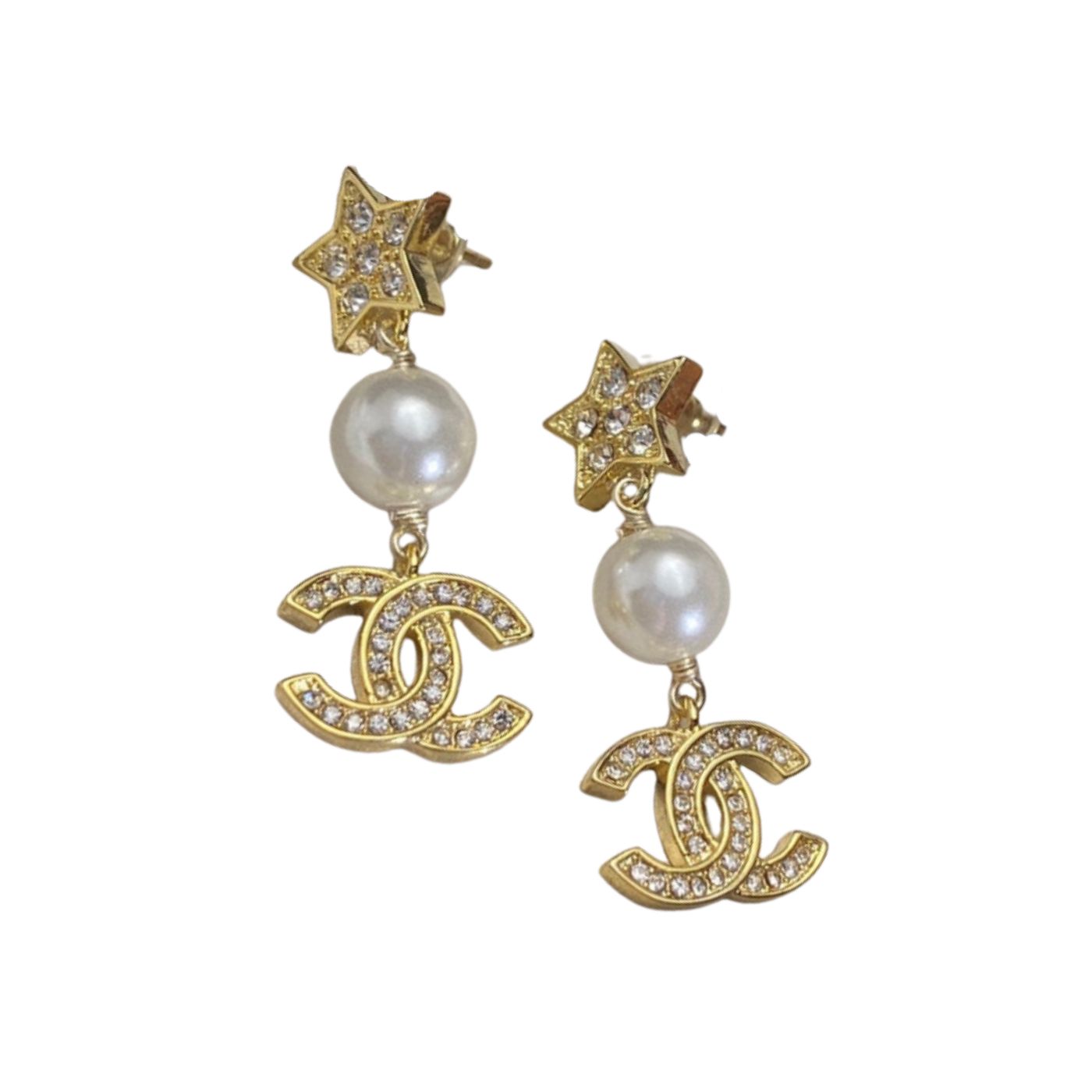 Ch**el Star Earrings Gold For Women