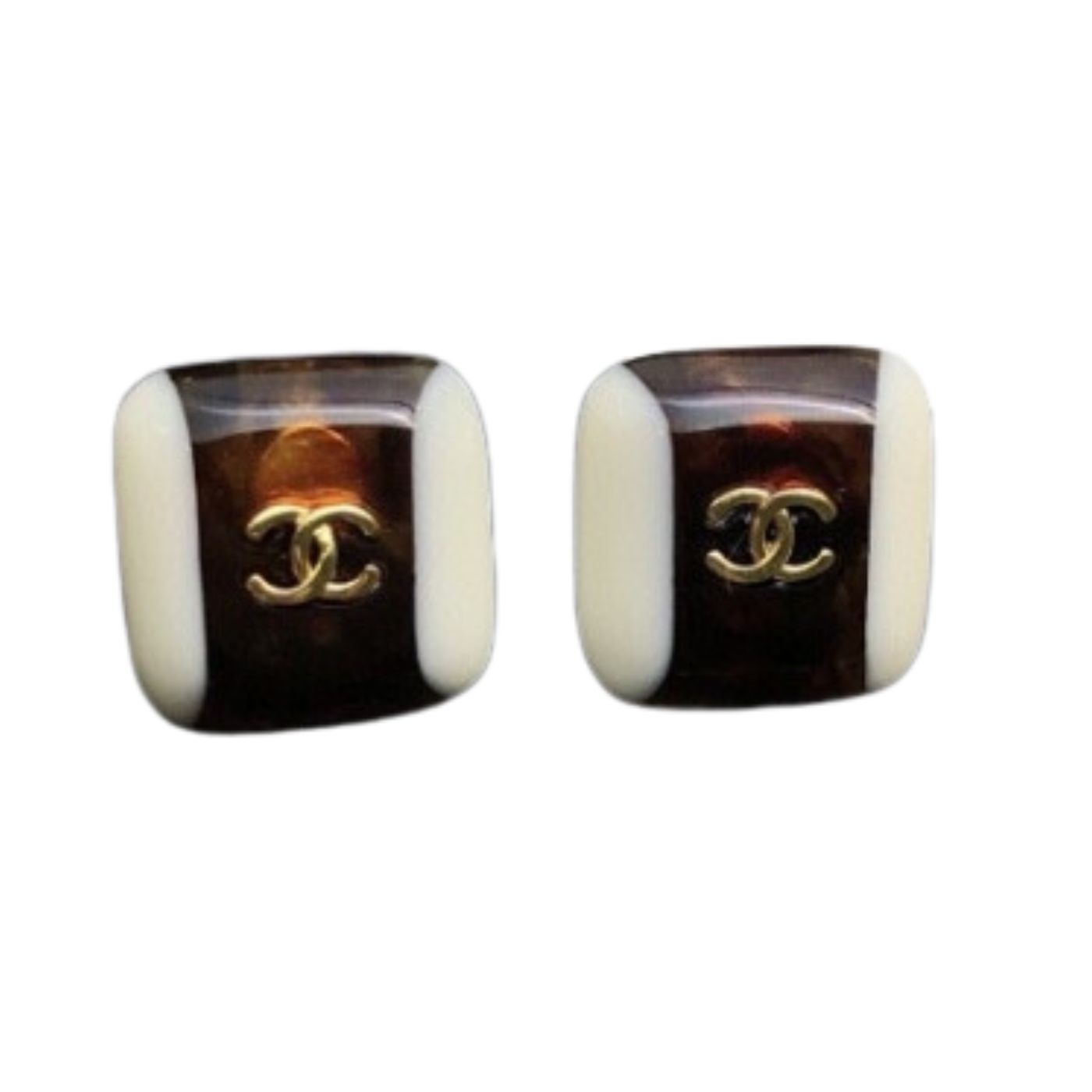 Ch**el Stud Earrings Black For Women