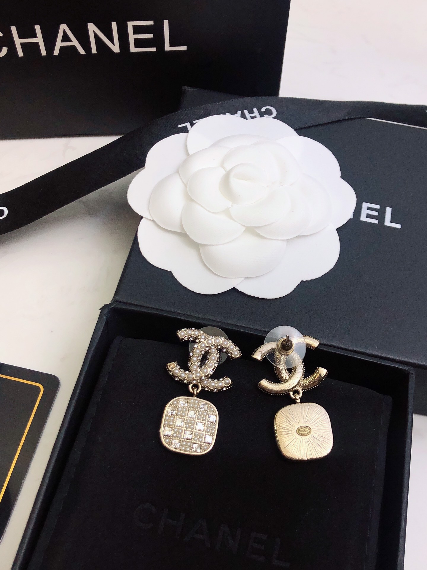 Ch**el Stud Earrings Gold For Women