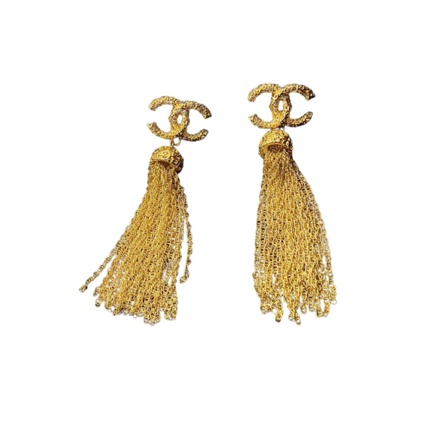 Ch**el Tassel Earrings Gold For Women