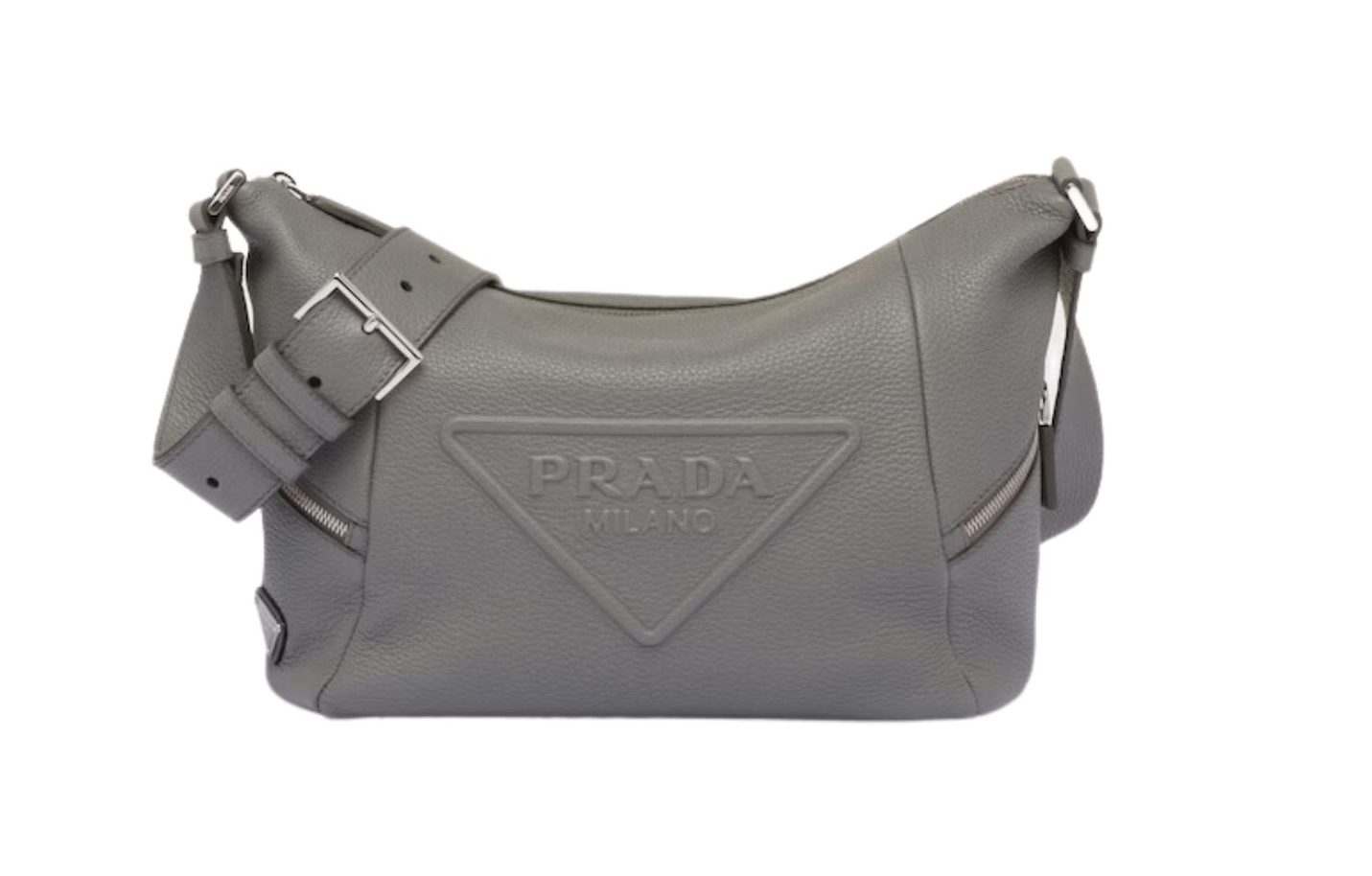 Pra*a Bag With Shoulder Strap In Grey For Women 10.2 in/ 26cm 2VH165_2BBE_F0K44_V_OOO