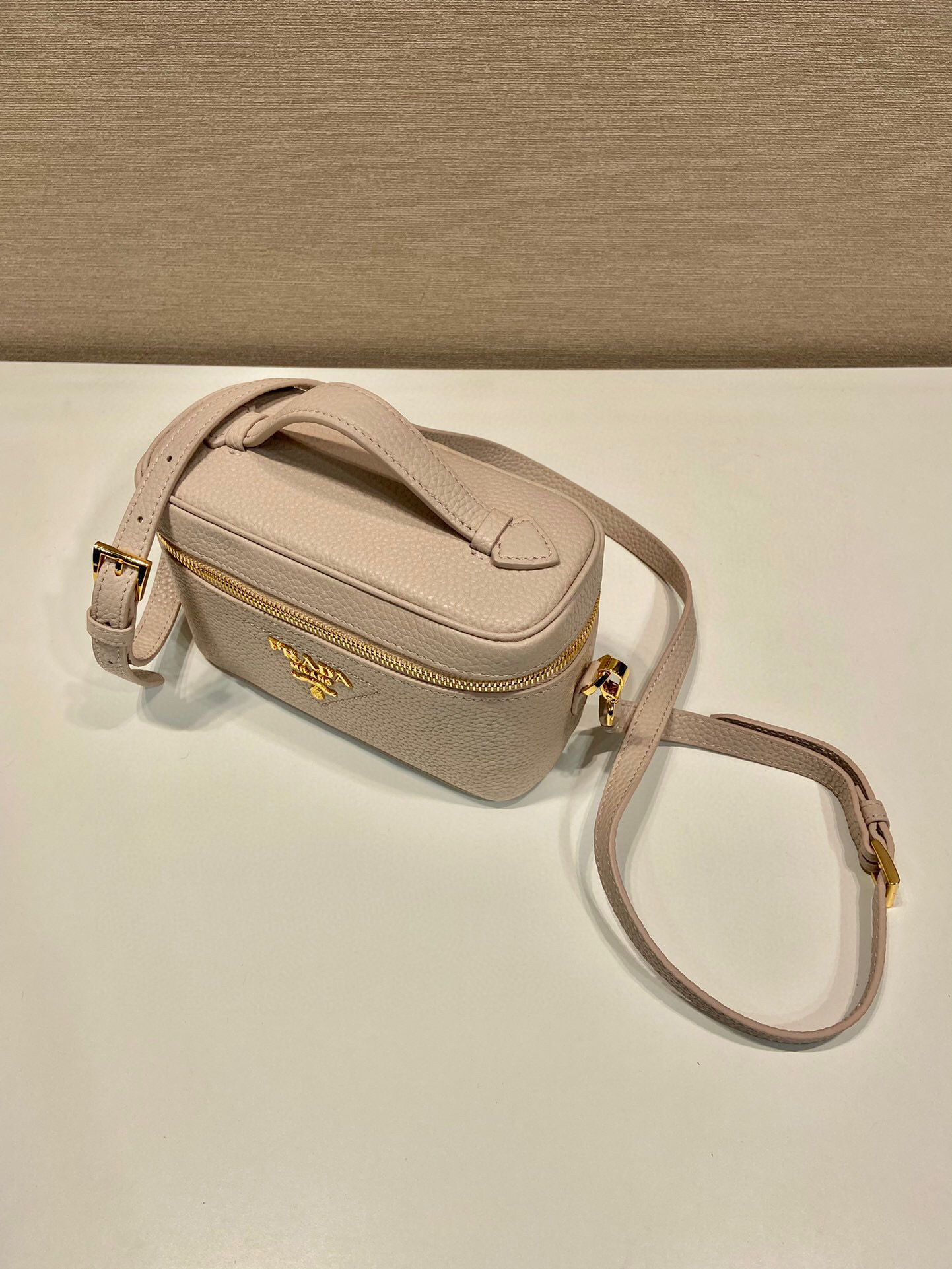 Pra*a Mini Bag In Beige For Women 7.1in/ 18cm 1BH202_2DKV_F0GCN_V_OOM